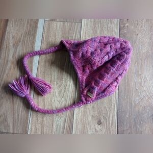 Columbia Pink/Purple Knitted Women's Hat with Tassels